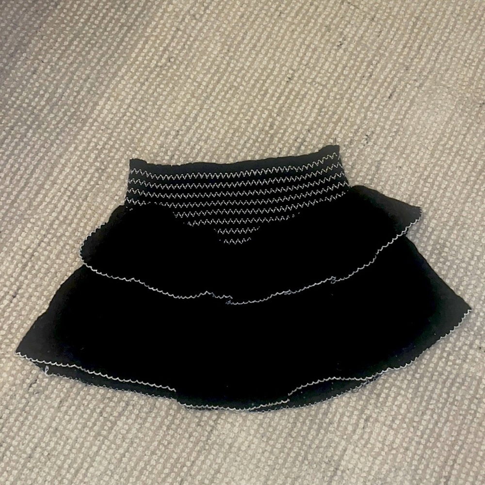 Black Katie-J skirt with white threading size S